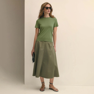 圆领针织上衣 清凉透气亚麻小飞袖 C090 女款 美系蕉国BR