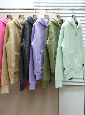 澳洲滑雪潮牌WATS 无性别 连帽抽绳抓绒拉链宽松卫衣 D516