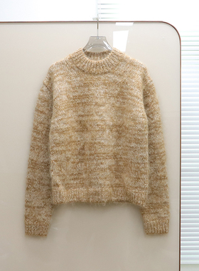 北欧风CS 女款 羊毛混纺圆领长袖针织衫 E689