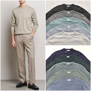 北欧FK 男款 羊毛混纺圆领通勤百搭长袖针织衫 D288