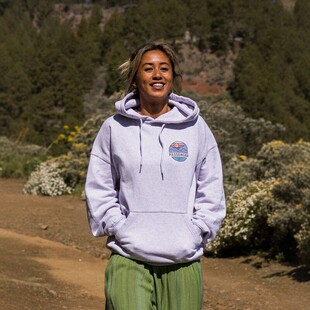 D400 连帽抽绳落肩印花宽松卫衣 英伦户外山系PSG 女款