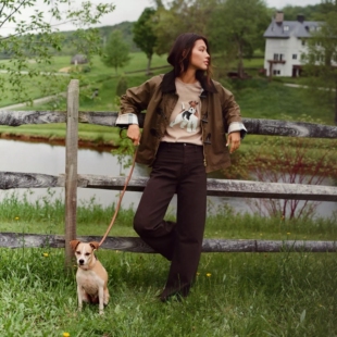 成衣洗染高腰阔腿须边牛仔裤 C906 女款 加州轻奢丹宁P1ST0