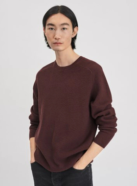 北欧FK 男款 羊毛混纺纹理圆领长袖针织衫 D287