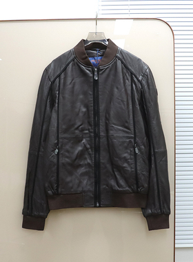 意大利奢品Tru撤柜  男款 拉链羊皮夹克外套 E369