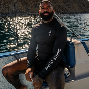 美系运动轻奢SS  印花连帽速干长袖紧身上衣 B314