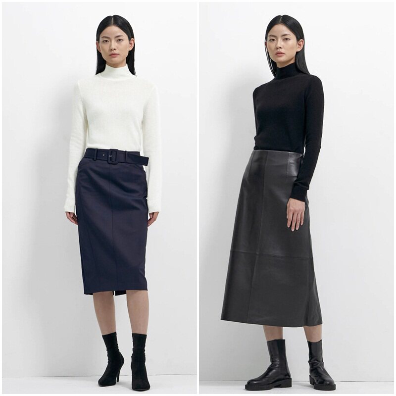 美系极简t 女款 全羊绒开司米半高领长袖针织衫 u480