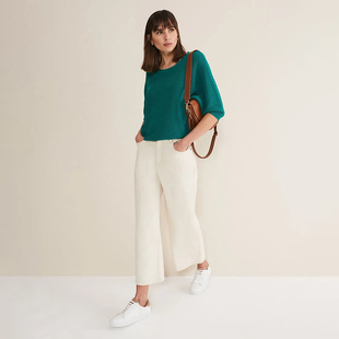 圆领纹理编织宽松针织衫 F812 女款 英伦PE