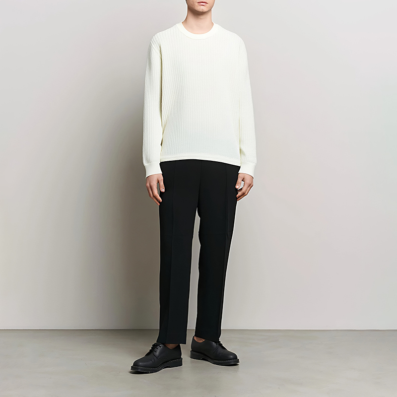 北欧FK 男款 羊毛混纺圆领纹理长袖针织衫 D304