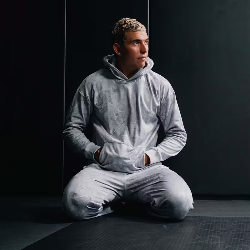 美系运动轻奢SS 男款 科技面料连帽大理石纹印花卫衣 D504