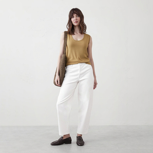 A881 圆领百搭侧小开叉针织背心 国货精品 女款