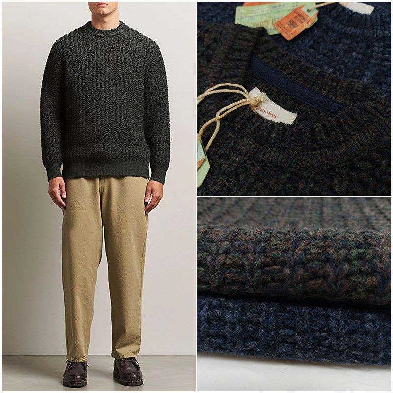 英伦FF 男女款 RRL风80%复古羔羊毛粗针粗狂圆领毛衣保暖 E242,男装,针织衫/毛衣,淘宝优惠券,粉丝福利购,淘宝优惠卷