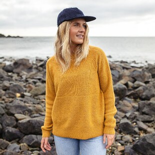 针织衫 圆领下开叉纹理长袖 F725 女款 英伦户外山系PSG