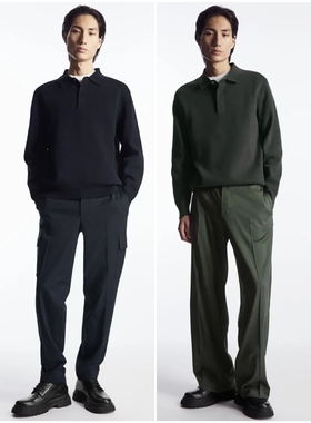 北欧风CS 男款 翻领长袖针织衫 F231