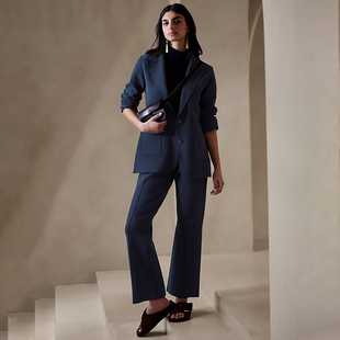 外套 简约针织西装 F511 女款 美系蕉国BR