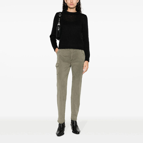 加州轻奢PG 女款 莱赛尔纤维成衣洗染中腰工装直筒裤 F987