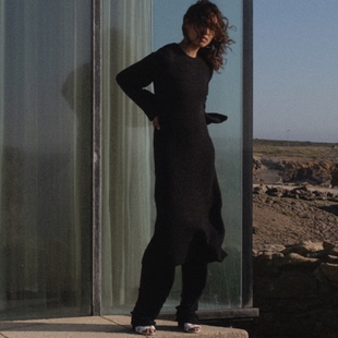 9270 100美利奴羊毛圆领针织连衣裙 北欧极简STYN 女款