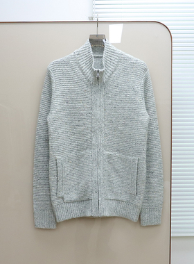 美系蕉国BR 男款 羊毛混纺拉链针织开衫 F528