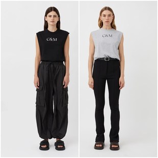 TEE 澳洲CM 徽标印花圆领无袖 经典 A755 女款