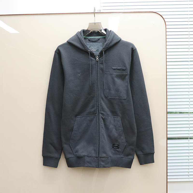 美系冲浪V1SSL@ 男款 连帽抽绳拉链宽松卫衣 D422