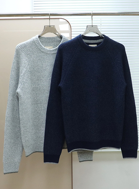 英伦FF 男款 圆领罗纹长袖针织毛衣 E190