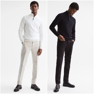 针织衫 菠萝针半拉链长袖 C840 男款 英伦简约RS