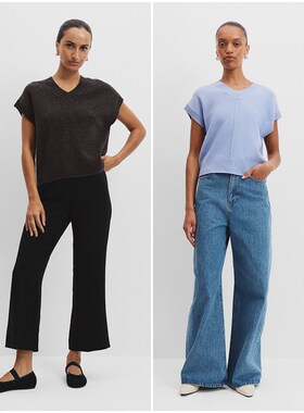 澳洲轻奢C0UNTRY意大利纱线100超细美利奴羊毛V领针织背心 D348