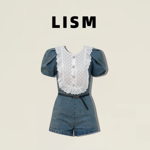 【LISM】沈梦辰同款牛仔连体裤女