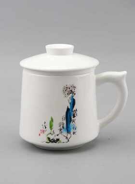 山东海瓷滤茶杯办公室过滤茶杯带漏海洋贝瓷无棣特产正品保障