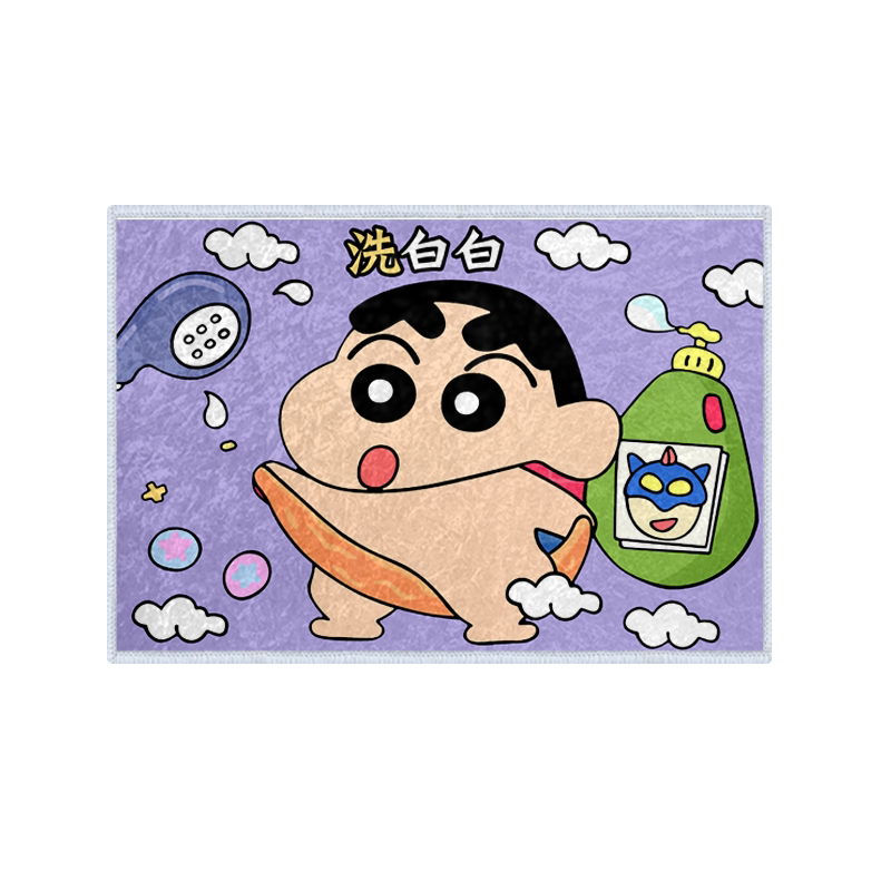 蜡笔洗白白小新硅藻泥地垫