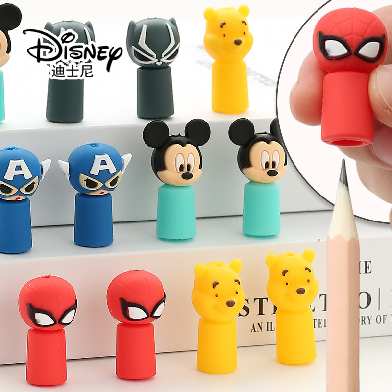 迪士尼卡通软硅胶笔帽铅笔套小学生儿童男女孩可爱笔套通用保护套笔盖一年级洞洞笔笔帽笔盖三角铅笔延长器,文具电教/文化用品/商务用品,握笔器,淘宝优惠券,粉丝福利购,淘宝优惠卷