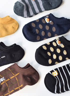 YaG25春夏新 出口ri单卡通刺绣雪纳瑞水獭食物纯棉女船袜短袜