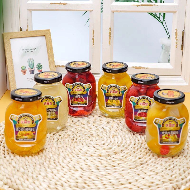 芝麻官黄桃罐头玻璃瓶装255g*6瓶新鲜橘子山楂梨球葡萄水果罐头,零食/坚果/特产,其它,淘宝优惠券,粉丝福利购,淘宝优惠卷