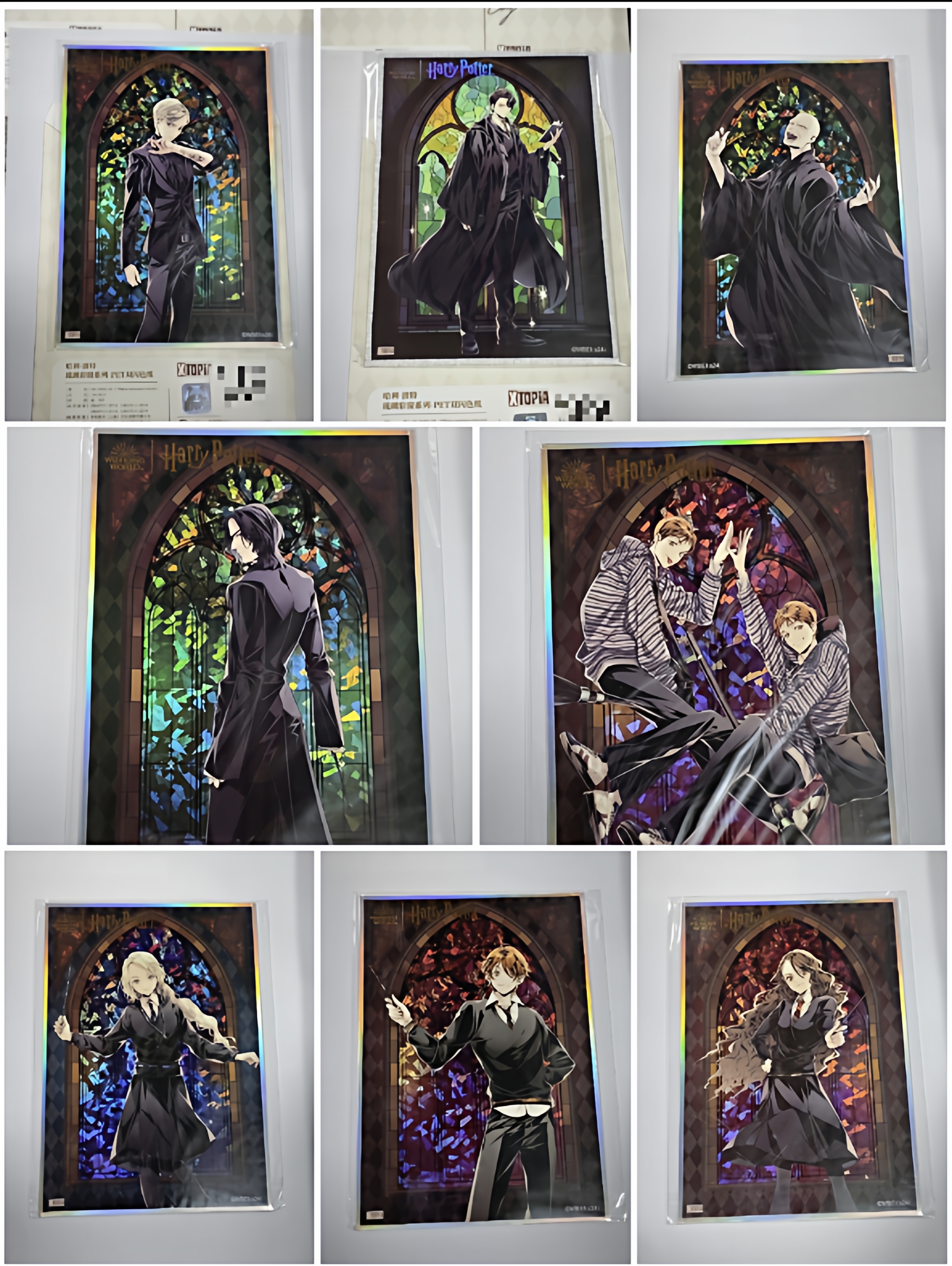 正版官谷极梦岛哈利波特色纸琉璃彩窗系列PET双闪色纸汤姆德拉科