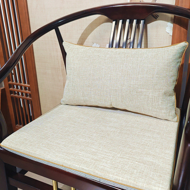 新中式实木沙发抱枕腰靠