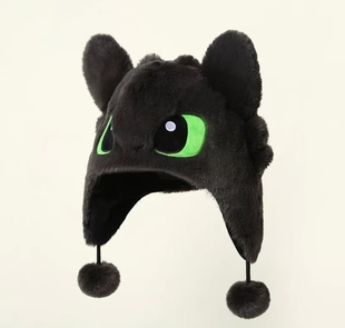 全新无牙仔帽子驯龙高手没牙仔光煞夜煞毛绒帽子护耳