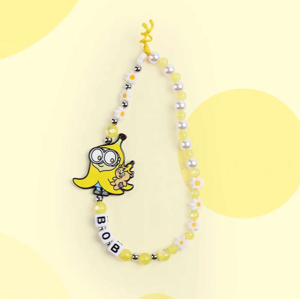 全新正品大眼萌bob+tim双倍可爱香蕉手机链