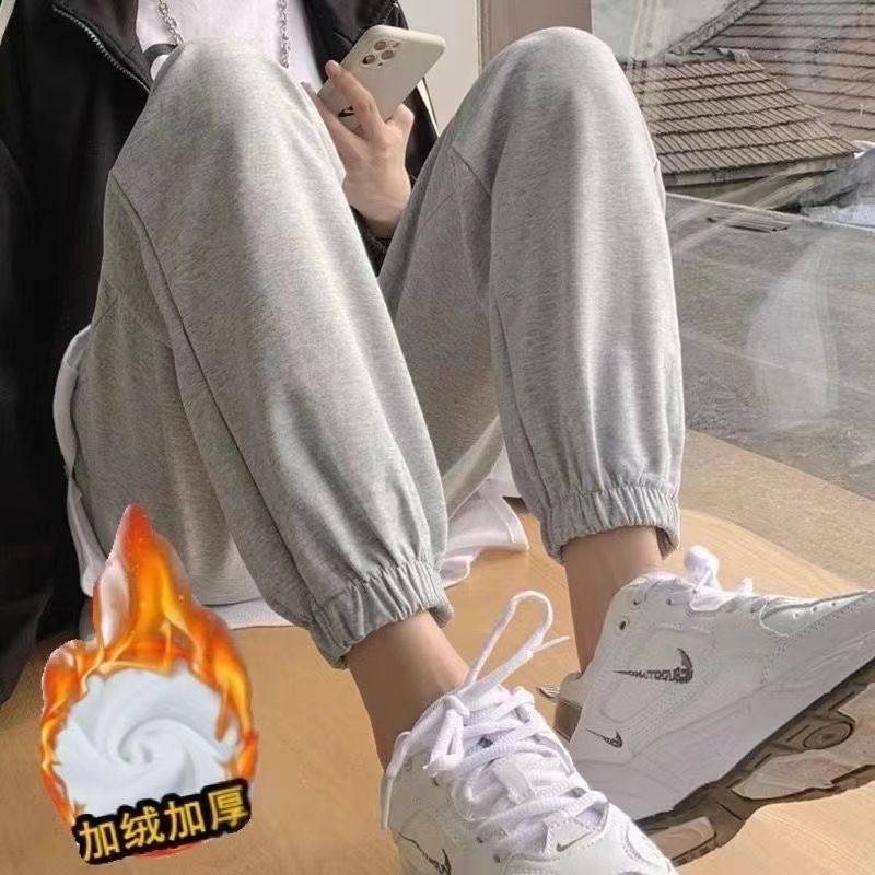 显瘦百搭外穿直筒束脚裤子萝卜卫裤夏季长裤跨境外贸休闲运动宽松
