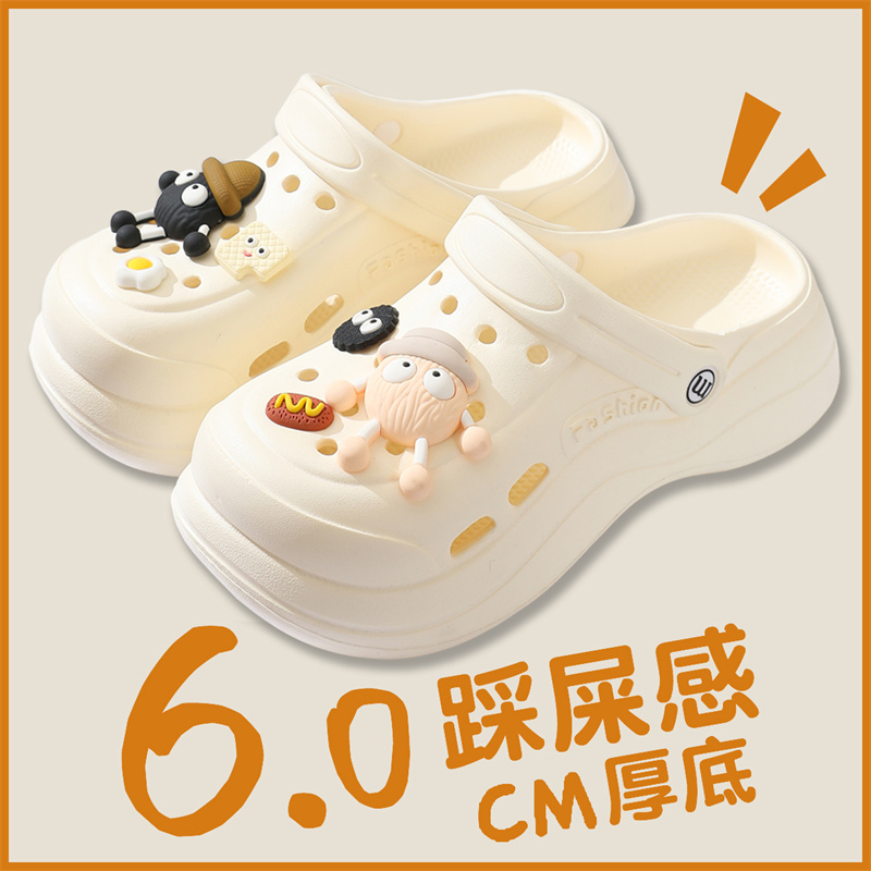 eva卡通包头凉拖洞洞鞋