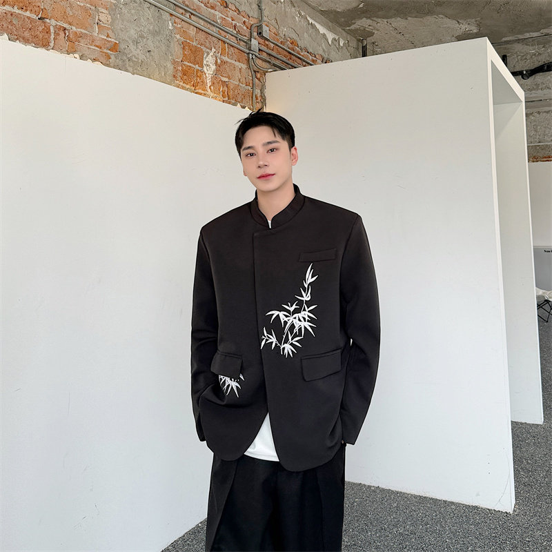 新中式刺绣西装外套男P140,男装西服套装,星座1009（原B233）