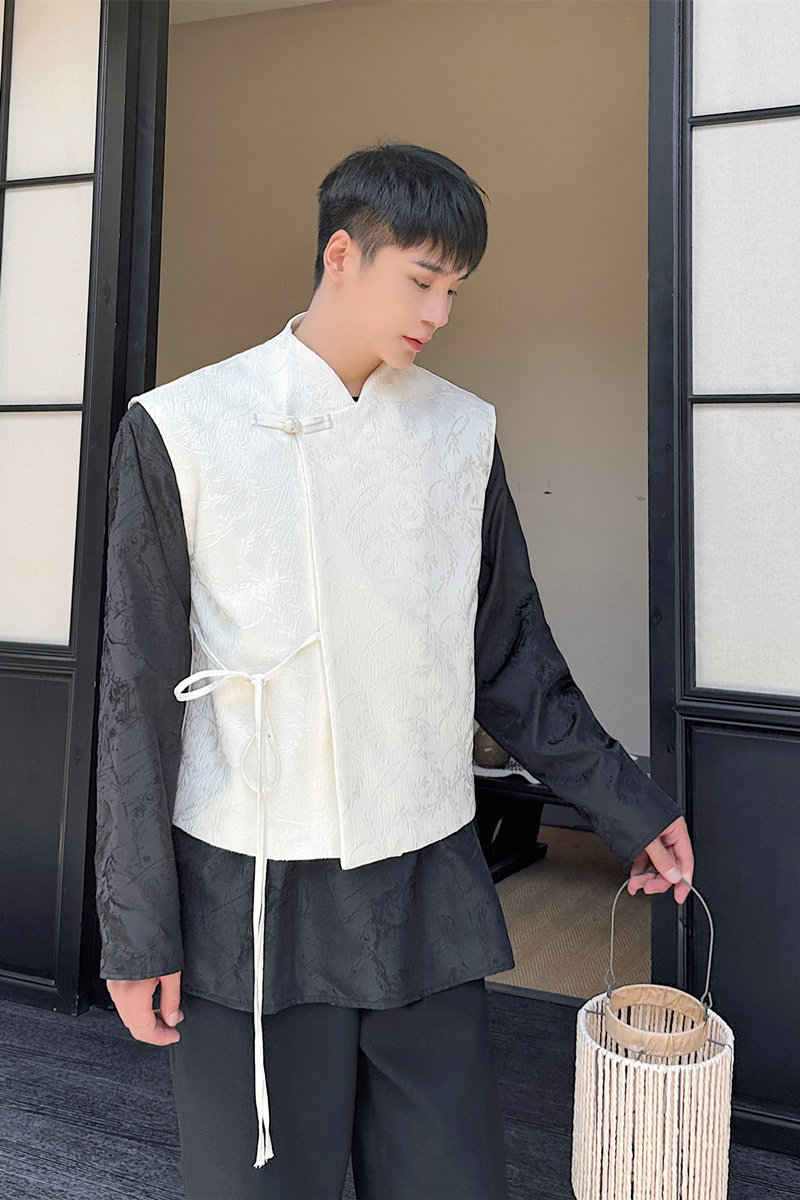 新中式提花马甲P95,男装背心/马甲,星座1009（原B233）