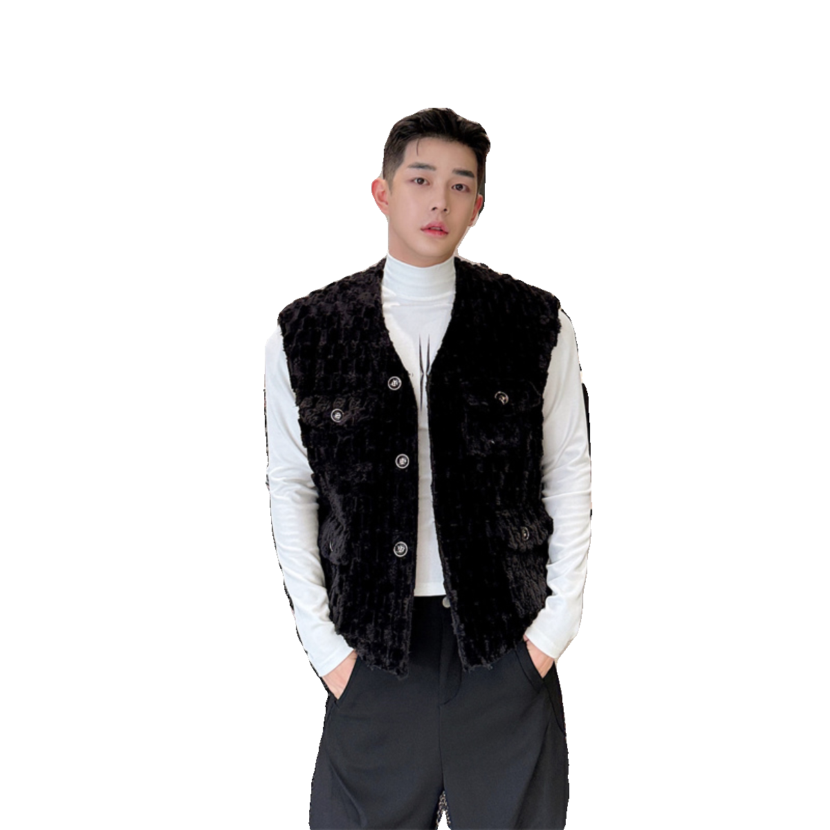 韩版毛绒马甲上衣男P85,男装背心/马甲,星座1009（原B233）