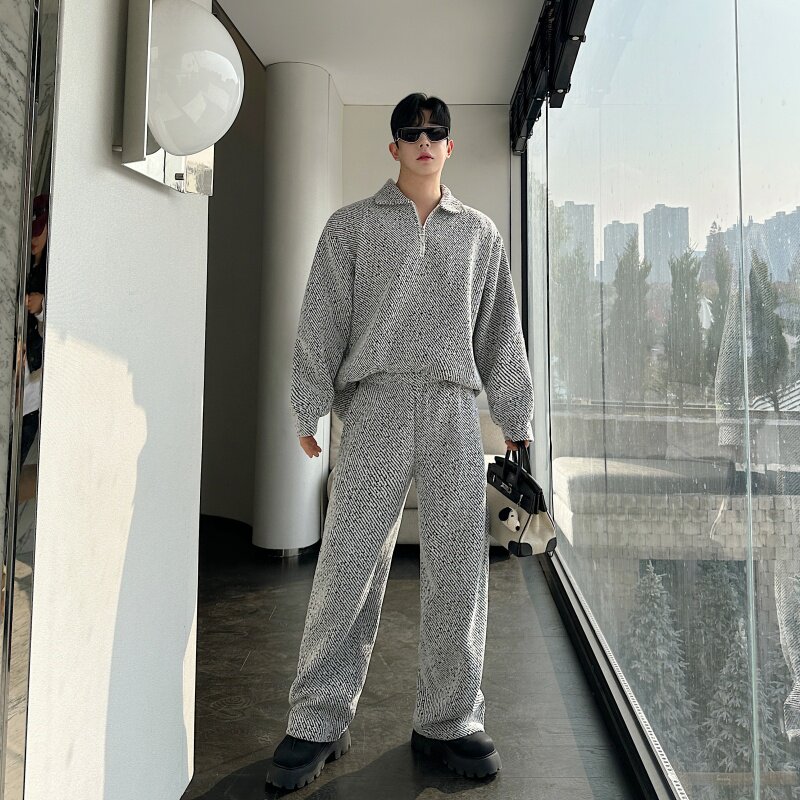 春季韩版男士痞帅高级感套装运动休闲半拉链卫衣外套P185,男装卫衣,星座1009（原B233）