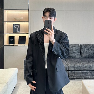 重工设计舞台明星同款西装外套男P225，男装西服套装，星座1009（原B233）