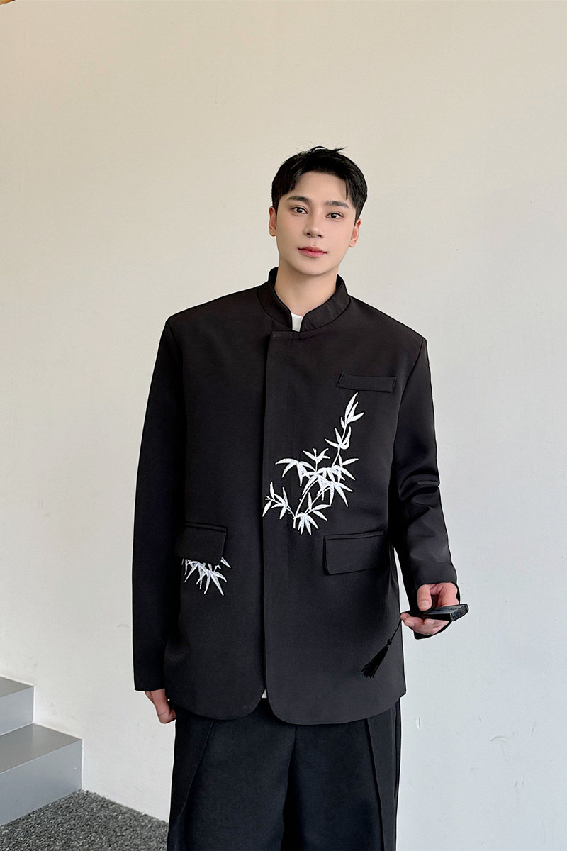 新中式刺绣西装外套男P140,男装西服套装,星座1009（原B233）