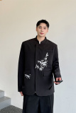 新中式刺绣西装外套男P140，男装西服套装，星座1009（原B233）