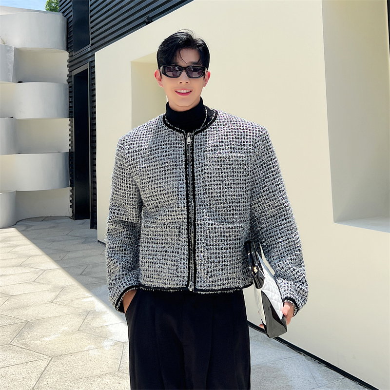 2024新款舞台服亮面夹克男女发型师夜店时髦上衣P145，商品下架区商品下架区，星座1009（原B233）