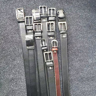 3.5cm头层牛皮真扣男士复古腰带皮带进口全手工百搭外贸皮带纯皮