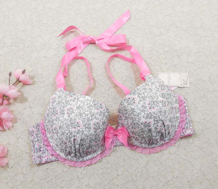 F120内衣女钢托款性感蕾丝花边聚拢收副乳胸罩文胸精美印花 80C