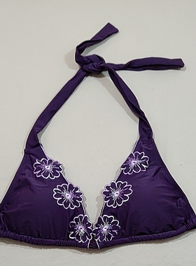 F582外贸原单高品质时尚紫色/蓝色三角杯聚拢性感比基尼泳衣特价