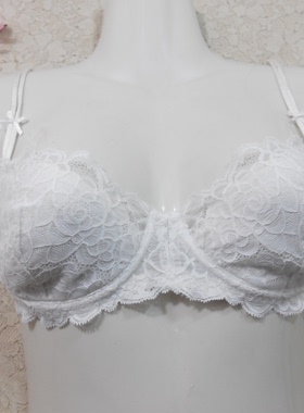 F515外贸原单高品质时尚白色钢圈小胸聚拢款女士文胸80A杯特价